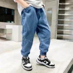 Big Boy Jeans Casual Fashion Cool Children’s Pants Boys’ Baggy Summer Clothing Teenagers Comfortable Fit Kids’ Fashion