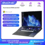 BYONE Dual Screen Gaming Laptop Computer 64GB/32GB/16GB DDR4 RAM 1TB/2TB/4TB SSD Intel 10th Gen Windows 11 Notebook Touch Laptop