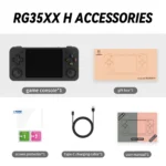 ANBERNIC RG35XX H Handheld Game Console 3.5”IPS Screen HDMI Output Linux System RG35XXH Retro Video Simulator Console Kids Gift