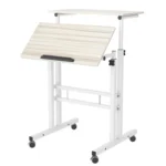 Mobile Standing Desk Stand Up Rolling Desk, Stand Sit Computer Desk Adjustable Standing Desk 23.6inches Table, Customized - Image 8