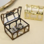 Vintage Transparent Pirate Treasure Storage Box Organizer Earrings Crystal Gem Jewelry Trinket Women Jewelry Display Travel Case - Image 5