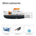 Mini RC Submarine 0.1M/s Speed Remote Control Boat Outdoor Waterproof Diving Toys Simulation Model Kids Boys Girls Birthday Gift - Image 9