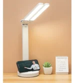 LED Desk Lamp USB Dimmable Touch Foldable Table Lamp with Calendar Temperature Clock Night Light for Study Reading Lamp - Image 10