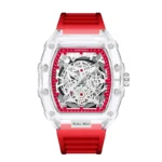 UTHAI BK134 Fashionable Men watch barrel shaped transparent waterproof quartz watch sports clock gift watches for man - Image 7