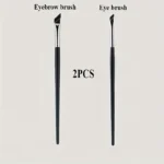 2pcs ultra-thin diagonal eyeliner brush set – fine diagonal eyeliner eyebrow brush, sickle ultra-thin diagonal flat angle,