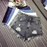 Sexy Hollow Out Denim Shorts Fashion Women Retro A-Line Loose High Waist Hot Girl Y2K Short Pants Casual Streetwear Trousers - Image 2