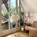 Simplified Japanese Xuan Paper Floor Lamp Bedroom Living Room Restaurant Decorative Lamp Retro Art Design Floor Lamp