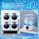 Mini Washing Machine Cup USB Rechargeable 4000mAh Portable 3 Modes Laundry Cleaner IPX Waterproof Travel Washing Machine - Image 3