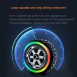 Creative Car Wheel Shape Wireless Speaker with Led Light Portable Outdoor Bluetooth Music Speaker Car Decor for Funny Gifts - Image 2