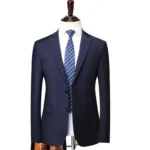 S-8XL Blazer New Men's Fashion Business Solid Color British Style Professional Work Groom Wedding Dress Best Man Blazer Jacket - Image 3