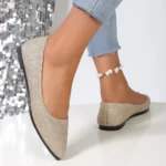 2024 Fashion Slip on Loafers Breathable Summer Ballet Shallow Flats Women Soft Bottom Pointed Toe Boat Shoes Plus Size 43
