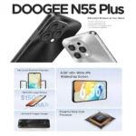 Global version DOOGEE N55 Smartphone 6.56 ” 90Hz Screen Telephone Portable 4GB+128GB Triple 13MP 5150mAh Android 14 Mobile Phone