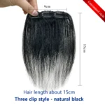 Clips in Hair Bang Cover High Forehead Real Hair Bangs for Mens 100% Human Hair Bangs Fringe Extension for Volume - Image 10