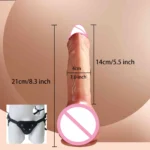 2 in1 Super Realistic Dildo Penis Sliding Foreskin+Ejaculating - Image 7