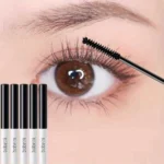 5PCS 4D Silk Fiber Mascara Set - Black Extra Fine Brush Head Sweatproof Waterproof Thin Curling Thick Stretching Eye Makeup