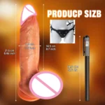 2 in1 Super Realistic Dildo Penis Sliding Foreskin+Ejaculating - Image 12