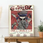 Nordic Pop Gorillaz Poster Self-adhesive Art Waterproof Paper Sticker Coffee House Bar Room Wall Decor - Image 8