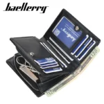Baellerry Men's PU Leather Short Wallet Vintage Big Capacity with Zipper Coin Pocket Male Card Holder And Money Purse - Image 2
