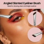 2pcs ultra-thin diagonal eyeliner brush set – fine diagonal eyeliner eyebrow brush, sickle ultra-thin diagonal flat angle,