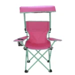 Kids Canopy Camp Chair Safety Lock Portable Outdoor Chair with Canopy Adjustable Sunshade Cup Holder Kids 125lb Capacity - Image 3