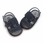 Summer Rubber Base Anti Slip Baby Sandales Shoes Toddler Girl Boy Canvas Sandals Non-Slip First Walker Crib Shoes For 0-18