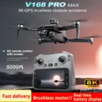 V168 Pro MAX GPS Drone 8K Professional HD Camera 5G WIFI FPV 360° Obstacle Avoidance Brushless Large Screen RC Quadcopter