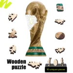 FIFA World Cup Trophy 2026 Wooden Puzzle 3D Poster USA Canada Mexico Soccer Fan Collectible Gift Toy Family Game Brain Teaser - Image 4