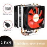 CPU Air Cooler X79 X99 3Pin PWM 4Pin Quiet Processor Cooling Fan For Intel LGA 1151 1155 1200 1700 2011 AMD AM3 AM4 PC Radiator - Image 18