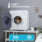 1500 W 13.2 LBS Electric Clothes Dryer High-Efficiency Heating&Powerful Tumbling