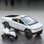 1/32 Tesla Cybertruck Pickup Toy Car Miniature Diecast Metal Off Road Vehicle Model Pull Back Sound Light Collection Gift Boy - Image 3