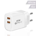 40W USB Charger Quick Charge 3.0 Dual Ports