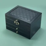 High-End Multi-Layer Drawer-Type Jewelry Box Household Large Capacity Earring Storage Organizer with Oxidation Finish