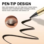 2-pack of waterproof and sweatproof eyeliners – multi-purpose design, smudge-proof and fade-resistant, beginner-friendly.