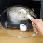 Microwave Splatter Cover Heat Resistant 200℃ Oil Proof Food Cover With Handle For Kitchen Heating Meals And Leftovers