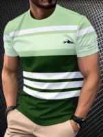 Men's Minimalist Striped T-Shirt Short Sleeve Casual Business Top Basic Fashion Round Neck Design High Quality T Shirt for Man - Image 9