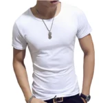 7 Colors Slim Man's T-shirt Short Sleeve Streetwear - Image 2