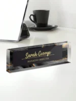 20*6CM Personalized Acrylic Desk Name Plate, 8 Wild Flower Designs, Custom Office Decor, Graduation Gift,Back to School Supplies - Image 11