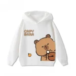 Autumn Winter Cartoon Cute Capybara Print Children's Hooded Hoodies Casual Fashionable Comfortable Boy Girl Sweatshirt Pullover - Image 15