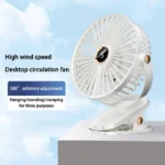 Xiaomi 8000mAh Clip-on Fan 5 Speed Quiet Rechargeable Desktop Portable Air Circulator Wireless Fan With LED Light For Camping - Image 2