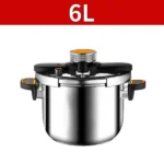 PGY 4L/6L/8L Stainless Steel Pressure Cooker Safety One-Hand Locking Olla de Presion Multi-Cooker for Gas & Induction Stove - Image 7