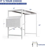 Compact 32-Inch Computer Desk with Storage Bag & Headphone Hook for Home Office, Study, and Small Spaces - Image 3