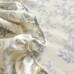 1pc Floral Fitted Bed Sheet Flower Printed Washed Cotton Bed Sheet with Elastic Single/Queen/King Size Bed Fitted Sheets - Image 5