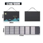 1000W solar panel kit, complete camping, foldable solar panel, portable handheld backpack, suitable for car, boat, RV campsite