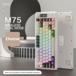 FREE WOLF M75 82-Key Compact Wireless Gaming Keyboard - Dual Mode (Bluetooth/2.4G) RGB Backlit OLED Display Large Battery - Image 4