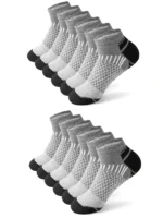 12Pairs High Qualit Athletic Socks Men's Ankle Socks Running Cyclling Waist Honeycomb Design And Firm Sports Leisure Socks Gifts - Image 16