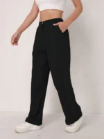 Elegant Solid Color Linen Wide Leg Pants for Women High Waist Drapey Casual Summer - Image 10