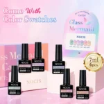 Cat Eye Gel Nail Polish Set - 6 Colors 0.26oz Summer Chameleon Cat Eye Green Purple Mermaid Gel with Magnet Soak - Image 2
