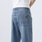 Lyocell Jeans Men's Spring Summer Thin Ice Silk Cool Loose Straight Denim Pants - Image 6