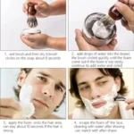 Mint Scent Men’s Handmade Shaving Soap Gentle Non-Stimulating Beard Shave Cream for Smooth Comfortable Facial Hair Removal