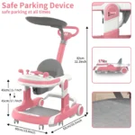 2025 Multifunctional Baby Walker With Sunshade and Seat Kids Anti-Rollover Adjustable Music Stroller Mother Baby Supplies Toys - Image 8